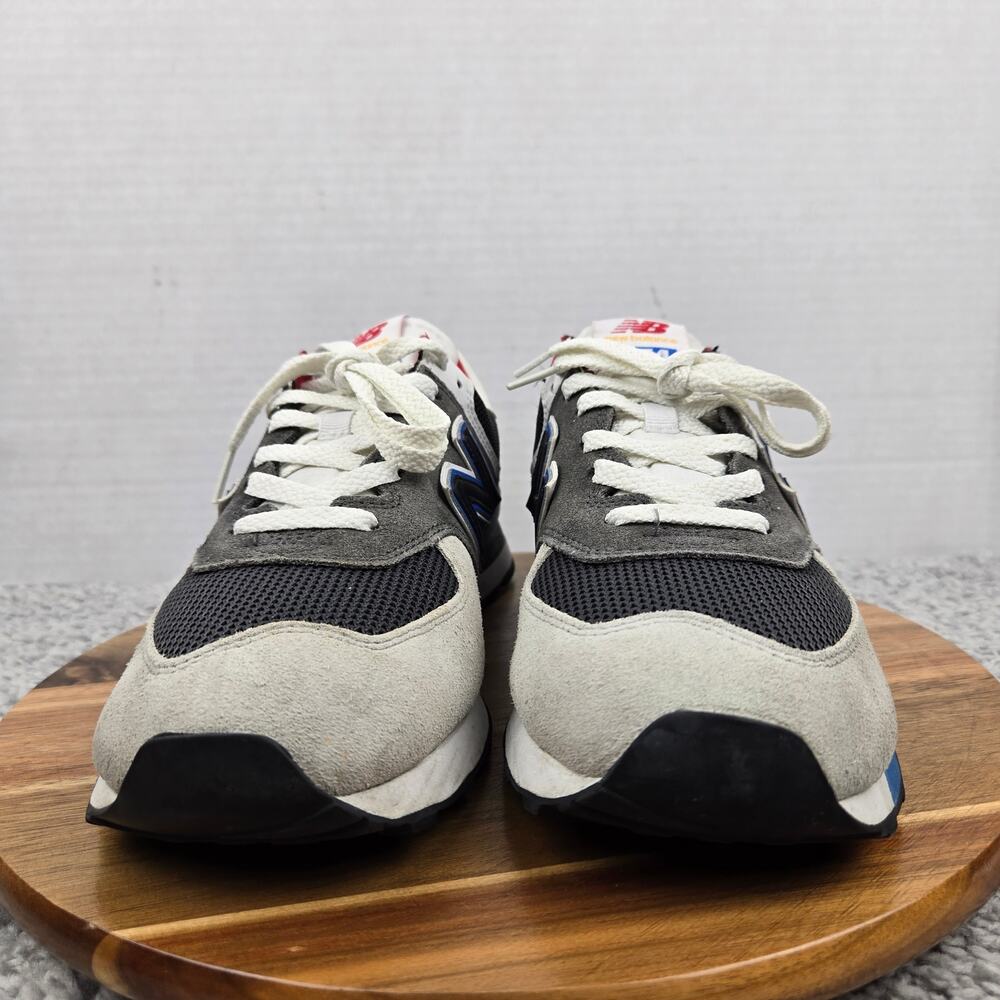 New Balance Mens 11D 574 Black Grey Royal Casual Classic Daily Sneaker ML574LB2 - Picture 4 of 13